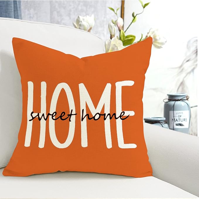 YCOLL Farmhouse Pillow Covers 20x20 Set of 4 Throw Pillow Covers Rustic Linen Decorative Pillows Square Cushion Covers for Couch Sofa Bedroom Home Decor