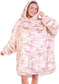 Bare Home Wearable Blanket Hoodie - Soft Plush Sherpa - Warm and Cozy - Oversized Wearable Blanket - Adult & Kid Sizes