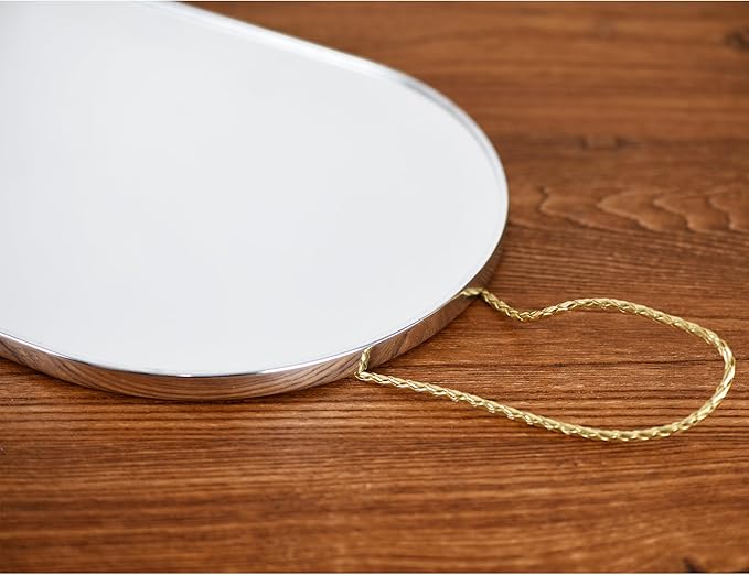 Funerom Small Decorative Arched Wall Mirror with Sliver Frame, 15.8 x 9 inches, Small Modern Hanging Mirror for Bedroom Bathroom