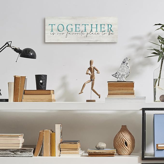 Family Wall Signs Decor Together is Our Favorite Place to Be Inspirational Quotes Wall Plaque Rustic Farmhouse Motivational Canvas Prints Wall Art for Living Room Bedroom Entryway Office Home Decor