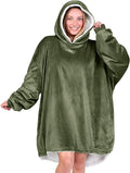 Bare Home Wearable Blanket Hoodie - Soft Plush Sherpa - Warm and Cozy - Oversized Wearable Blanket - Adult & Kid Sizes