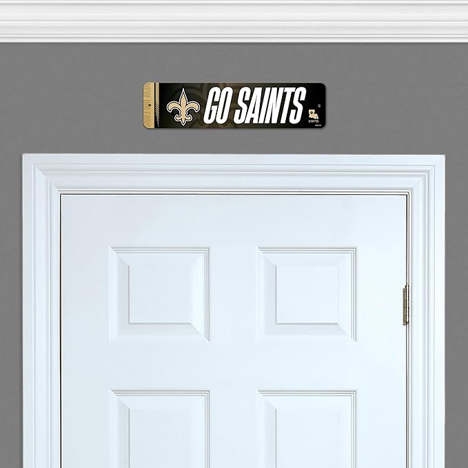 Rico Industries NFL Football Metal Street Sign 4" x 15" Home Décor - Bedroom - Office