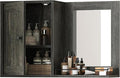 Medicine Wall Cabinet with Mirror, Bathroom Mirror with Storage, Medicine Cabinet Mirror, Wall Mounted Home Storage, Adjustable Shelf, for Laundry Room, Bedroom, Camper, Hallway, Smoky Oak
