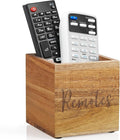 DRASTAR Remote Control Holder, Wood TV Remote Holder, Remote Storage Caddy, Remote Control Organizer (Acacia, 1 Slot)