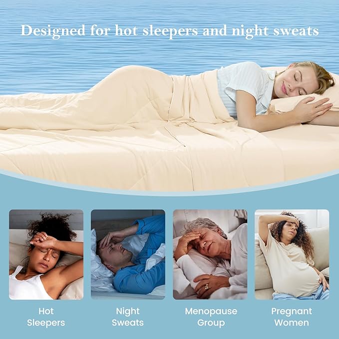 Cozy Bliss Cooling Comforter King Size, Cooling Blankets for Hot Sleepers and Night Sweats, Yellow Summer Comforter for King Size Bed, Breathable Soft Lightweight Silk Smooth