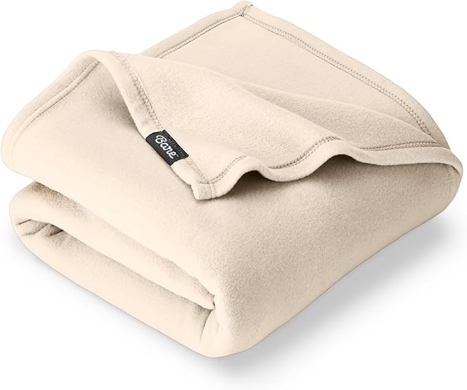 Bare Home Polar Fleece Blanket - Extra Long - Sand - Warm & Cozy - Premium Fleece Throw for Bed, Sofa, Camping, Travel and Cold Nights - Lightweight Blanket (Twin/Twin XL, Sand)