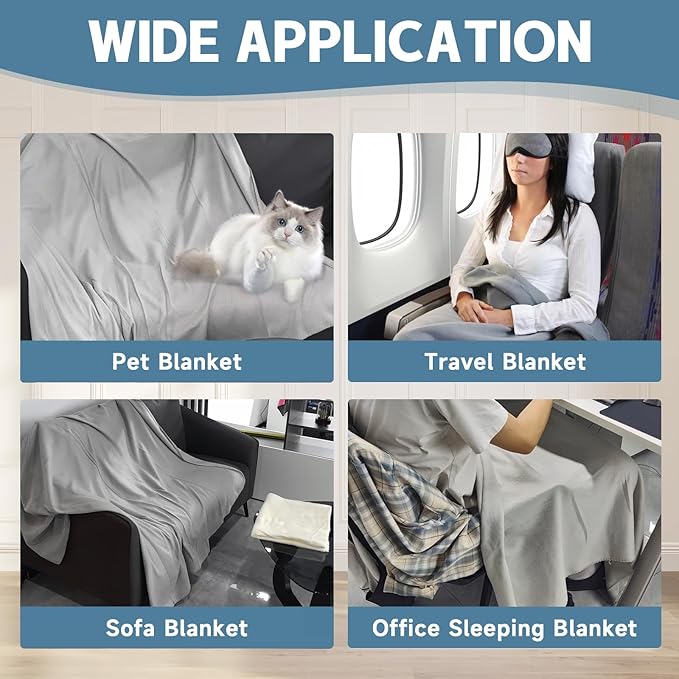 12PCS Fleece Throw Blankets Bulk 60 x 50 in Soft Blankets Fabric Warm Lightweight Wool Blanket Cozy Coverlet for Beds Sofas Home Wedding Season(Light Gray)