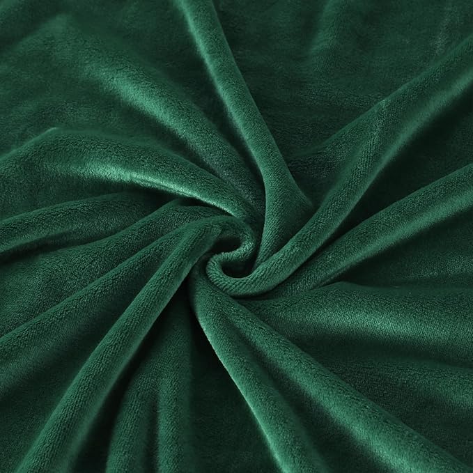 TASTHROW DarkGreen Throw Blanket 60x80 Inches, Soft Plush Cozy Fleece Flannel Throw Blanket, Lightweight Warm Throws for Bed, Couch, Bedroom and Living Room, All Seasons