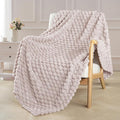 Exclusivo Mezcla Fleece Throw Blanket for Couch, Extra Large Fuzzy Camel Bed Blankets, Soft Cozy Plush Sofa Throws for All Seasons, 50x70 Inches