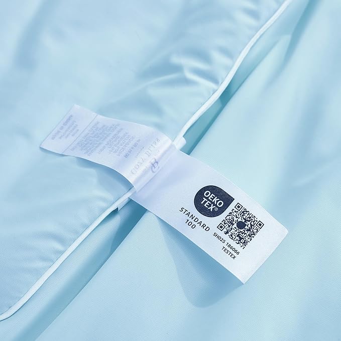 Cozy Bliss Cooling Comforter Twin Size, Cooling Blankets for Hot Sleepers and Night Sweats, Sky Blue Summer Comforter for Twin Size Bed, Breathable Soft Lightweight Silk Smooth