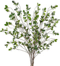 Sggvecsy 43’’ 5Pcs Artificial Ficus Branches Faux Leaf Spray Green Eucalyptus Branches Artificial Greenery Stems Fake Ficus Twig Plants for Home Office Wedding Vase Filler Shop Decoration