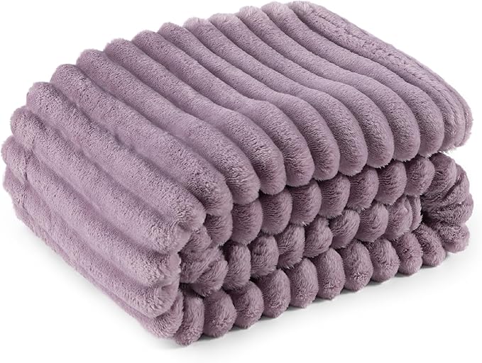 Bedsure GentleSoft Light Purple Throw Blanket for Couch - Cozy Soft Blankets for Women, Cute Small Throws for Girls, Mothers Gifts Day for Mom Women Wife, Purple Gifts Home Room Decor, 50x60 Inches