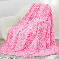 Warm Blanket Pink Soft Fleece Leopard Print Blanket Fuzzy Hot Pink Cheetah Print Throw Blankets for Bed Couch Sofa, Cozy Gifts for Women Mom Birthday Mothers Day 50x60 Inches