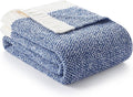 Snuggle Sac Blue Throw XL Blanket 50x70,Super Soft Warm Blankets Oversized Throw Knit Blankets Fuzzy Plush Blanket, Royal Blue, 50x70 inches