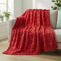 Horaldaily Valentine Bow Blanket Throw, Red Bow Soft Fuzzy Plush Faux Fur Cozy Blankets for Couch Sofa Bed Lounging, Ideal Gifts for Kids Adults Wife Self, 50x60