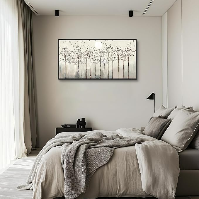 hyidecorart Black Framed Canvas Wall Art For Living Room Large Size Decorations For Bedroom Room Office Wall Decor Pictures Abstract Scenery Wall Painting Artwork Canvas Prints Boho Home Decor