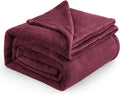 Bedsure GentleSoft Fleece Blankets Queen Size Red Burgundy - Bed Blanket Soft Lightweight Plush Fuzzy Cozy Luxury Microfiber, 90x90 inches