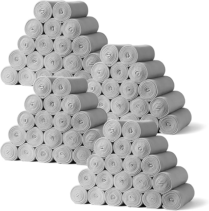 80PCS Gray Blankets Bulk 50 X 60, Soft Lightweight Throw Blanket Kit Cozy Blankets Bulk for Bed Sofa Couch Warm Pet Fleece Blanket Set for Wedding Homeless Home Office Travel Gift for Seasons