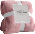 TASTHROW Pink Throw Blanket 60x80 Inches, Soft Plush Cozy Fleece Flannel Throw Blanket, Lightweight Warm Throws for Bed, Couch, Bedroom and Living Room, All Seasons