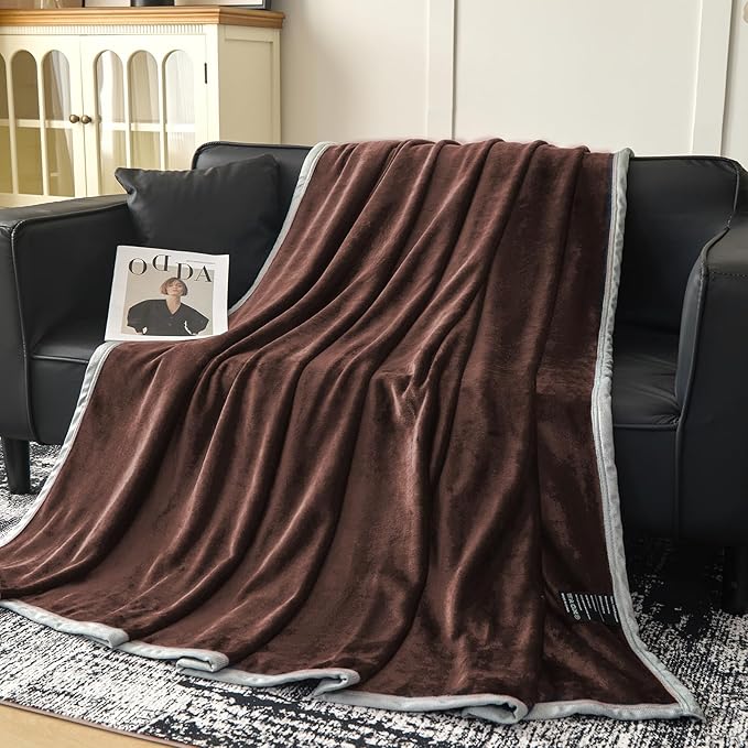 Fleece Bed Blankets Throw Size - Soft Lightweight Plush Fuzzy Cozy Luxury Blanket Microfiber Throw for Couch Bed,All-Season Breathable,40x60 Inches