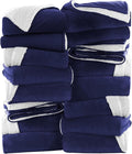MOONLIGHT20015 Navy Sherpa Fleece Throw Blanket for Bed - Wholesale Bulk Pack of 16 Sherpa Blankets - Soft Fluffy Throw Blankets for Hotels, Guest Bedroom, 50x60 Inches
