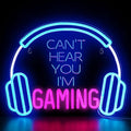 Kavaas Gamer Neon Sign, Neon Headphone Signs for Gaming Room Decor - Can't Hear You I'm Gaming Headset LED Light Sign for Teen Boys Room Decor - Best Gamer Gifts for Teenage Boys, Kids