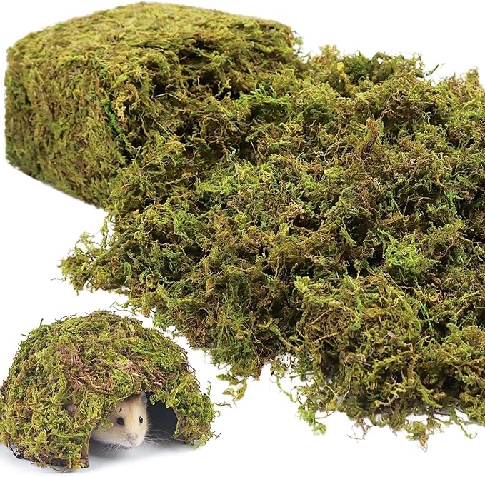 Riare 1.3LBS Artificial Fake Moss for Fake Plants Indoor- Premium Faux Craft Moss for Potted Plant, Fresh Green Moss Forest Moss for Hamsters Micro-Landscape Terrariums Centerpieces Decor