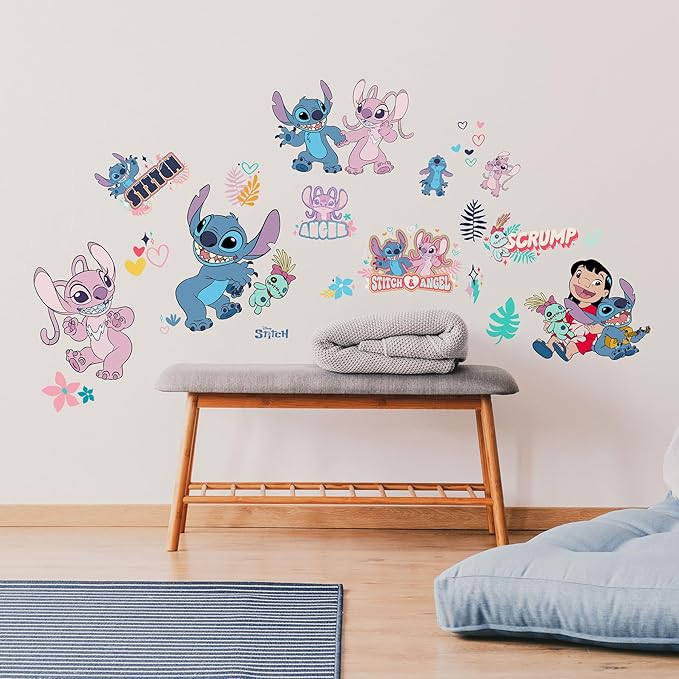 Disney Lilo and Stitch Stitch and Angel Wall Decals by RoomMates, RMK5585SCS