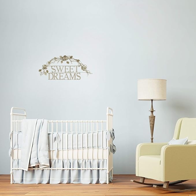 Lavish Home Bedroom Wall Decor - Sweet Dreams Decorative Wall Sign - Home Accent 3D Word Art - Modern Rustic or Vintage Farmhouse Style (White)