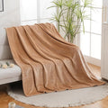 Ultra Soft Fleece Throw Blanket, Silky Flannel Fuzzy Blanket for All Season, Cozy Lightweight Blanket for Couch, Bed, Sofa, 50" x 60", Camel, Throw