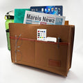 Bedside Caddy,Felt Bedside Storage Organizer, Hanging Storage for Dorm Bed Sofa for tablet Magazine Phone Remotes Water Bottle Holder (Khaki)