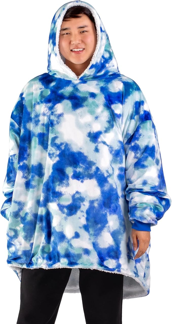 Bare Home Wearable Blanket Hoodie - Soft Plush Sherpa - Warm and Cozy - Oversized Wearable Blanket - Adult & Kid Sizes