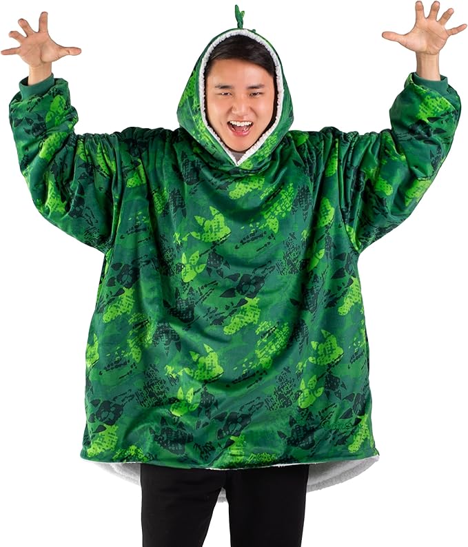 Bare Home Wearable Blanket Hoodie - Soft Plush Sherpa - Warm and Cozy - Oversized Wearable Blanket - Adult & Kid Sizes