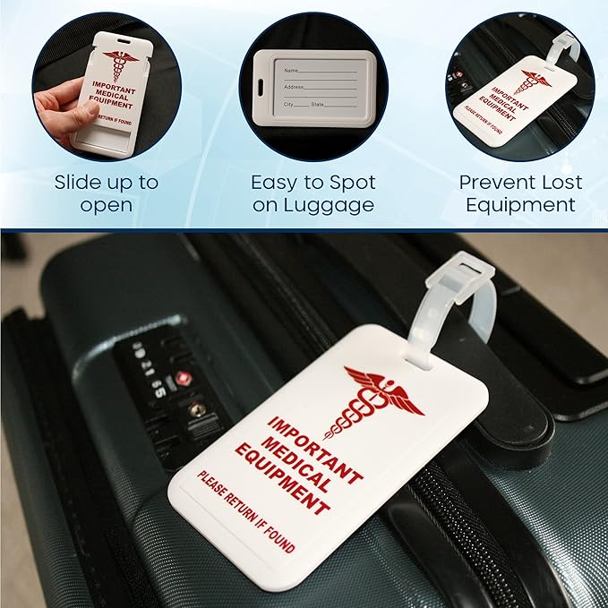 Mask and Tube Hanger Mat for CPAP - Supplies for CPAP for Bedside Organization with Clean Mask Dust Cover - For CPAP Hose Holder for Nightstand (Luggage Tag Special)