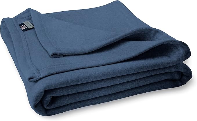 MV Sport Lightweight Sweatshirt Blanket Throw – Warm & Cozy, Breathable Oversized Fleece Knit, Couch, Bed, Travel, Cold Nights, and Outdoors – Soft Light Weight Blanket 54" x 84" Royal Heather