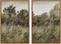 InSimSea 2 Pcs Framed Wall Art Vintage Farmhouse Decor, Retro Grassland Paintings Above Bed Wall Decor, Canvas Prints, Living Room,Bedroom,Office Retro Country Decorations, 16x24inch, Set of 2