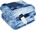 Electric Heated Blanket Throw 50''x60''Size Faux Fur Heating Blanket 10 Heating Settings, 1-8h Timer & Overheat Protection, Machine Washable, Soft Flannel and Sherpa Full Body Warmth