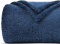 Plush Fleece Throw Blanket for Couch and Bed, Fluffy Fuzzy Cozy Soft Blankets All Season Use (50x60 Inches,Navy Blue)