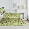 FY FIBER HOUSE Oversized King Blanket 120" x120" Seamless Extra Large Bed Blanket 10' x 10' Super Soft Plush Fuzzy Huge Blankets for Couch Office Sofa, Sage Green
