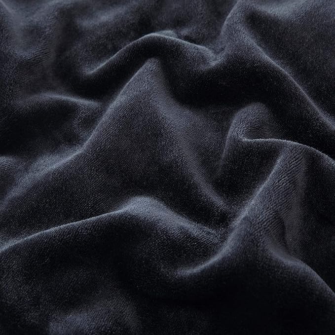 MOONLIGHT20015 Fleece Blanket King Size – Soft 400 GSM Plush Microfiber King Size Blanket, Warm Lightweight King Blanket for The Bed, 108x90 Inches, Black