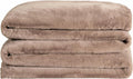 UnHide Cuddle Puddle - Faux Fur Blanket - Oversized, Lightweight, Extra Soft Blanket - Machine Washable - Add a Layer of Softness to Any Bed or Couch - 100” x 100” - Mocha Shar Pei
