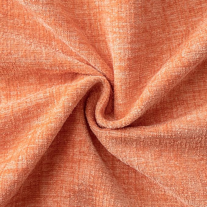 MIULEE Pack of 2 Couch Throw Pillow Covers 20x20 Inch Soft Coral Red Chenille Pillow Covers for Sofa Living Room Spring Home Decor Couch Solid Dyed Cases