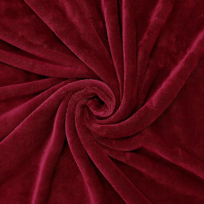 Polar Fleece Throw Blanket for Couch, Twin Bed, Chair, Kids, Adults, Pets 50x60 Soft Cozy Reversible Throw Blanket (Brick Red)
