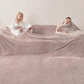 COOVA Oversized King Fleece Blanket 120x138 inches, Soft Cozy Warm Giant Extra Large 10'x11.5' Blanket for Bed, Sofa, Couch,Travel, Camping, California Huge Flannel Big Throw Blanket, Taupe