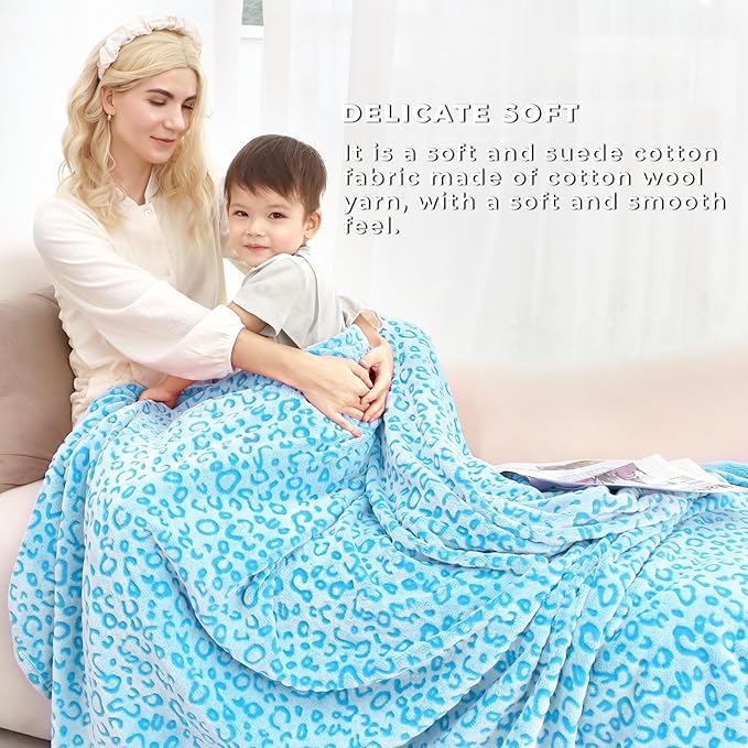 Blue Blanket Throw Cozy Blanket King Size Throw Blankets for Bed