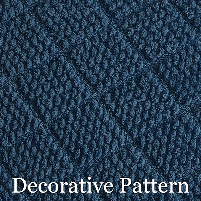Whale Flotilla Fuzzy Fleece Queen Size Blanket for Bed, Soft Fluffy Jacquard Waffle Blankets for All Season, Lightweight and Warm, 90x90 Inch, Navy Blue