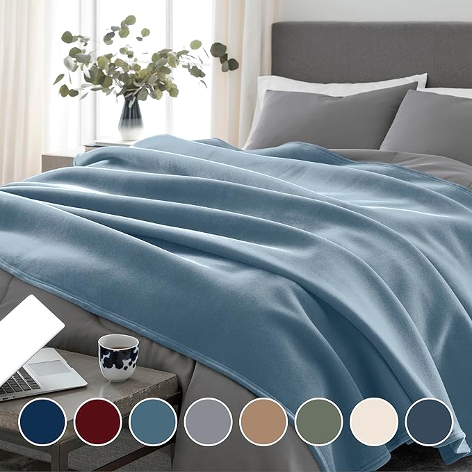 WestPoint Home Vellux Nylon Blanket Color: Wedgewood Blue, Size: King