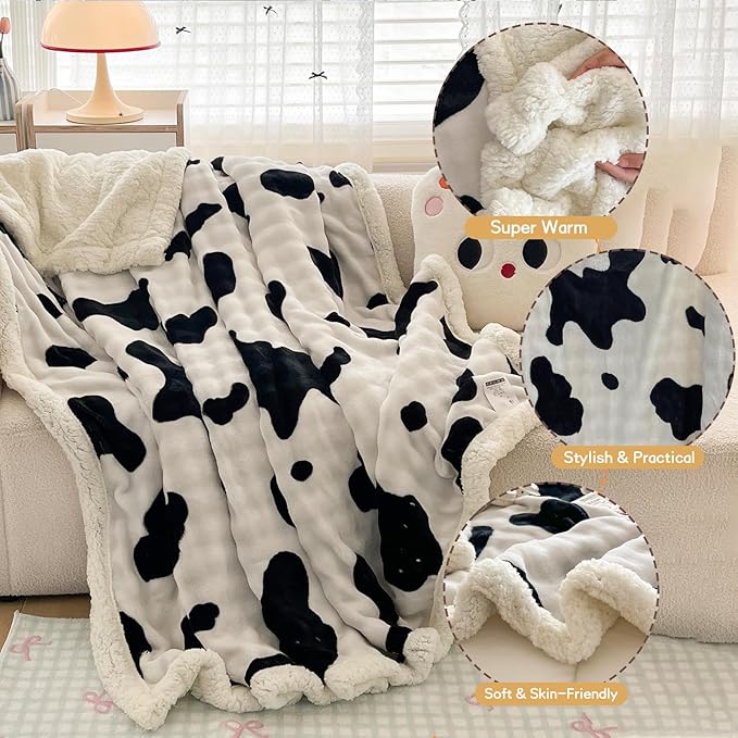 Full Size 60"x80" Fleece Blanket Gift for Women Girl - Soft Cozy Fuzzy Thick Throw Blankets for Couch Bed, Winter All Season,Gift for Women Girls