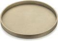 Hanobe Decorative Coffee Table Tray: Round Gold Tray for Home Decor - 12" Circle Ottoman Trays for Entryway Table Candle Holder Plate for Living Room Kitchen