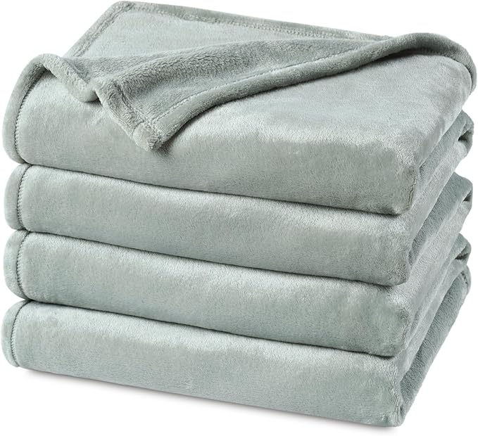 PHF Ultra Soft Fleece Blanket Twin Size, No Shed No Pilling Luxury Plush Cozy 300GSM Lightweight Blanket for Bed, Couch, Chair, Sofa, Perfect Decorations Gifts, 66" x 90", Jasper Stone